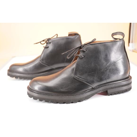 GREATS Brooklyn Chukka Boot Black Leather SZ 8 New Desert Lug 2 lace Army main image 9